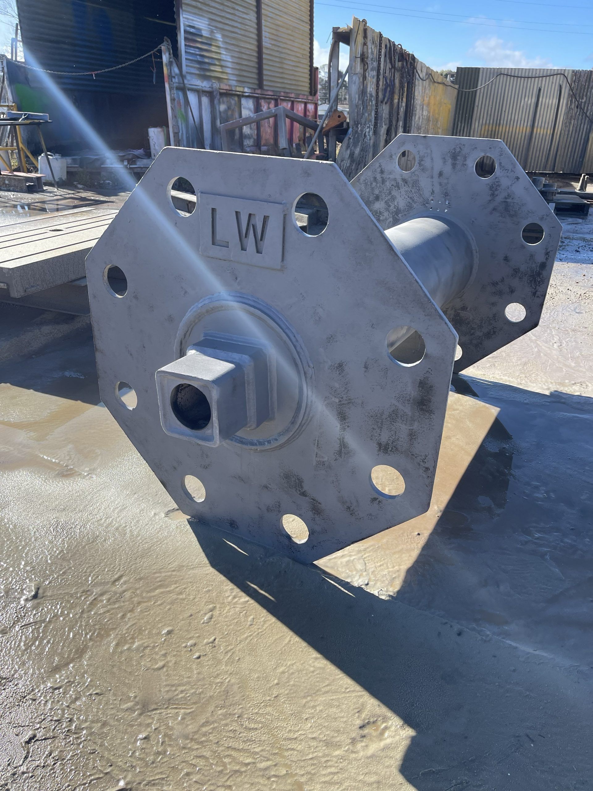 After blasting with Crushed Glass